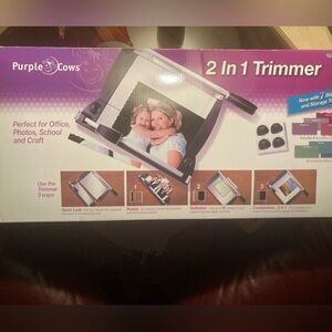 2-in-1 Trimmer and Cutter - Purple and Black